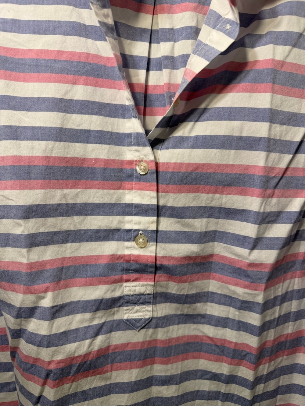 Vineyard Vines Pink, Blue & White Striped Button-Down Shirt - Picture 4 of 5